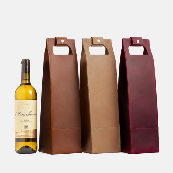 Leather Wine Tote Carrier