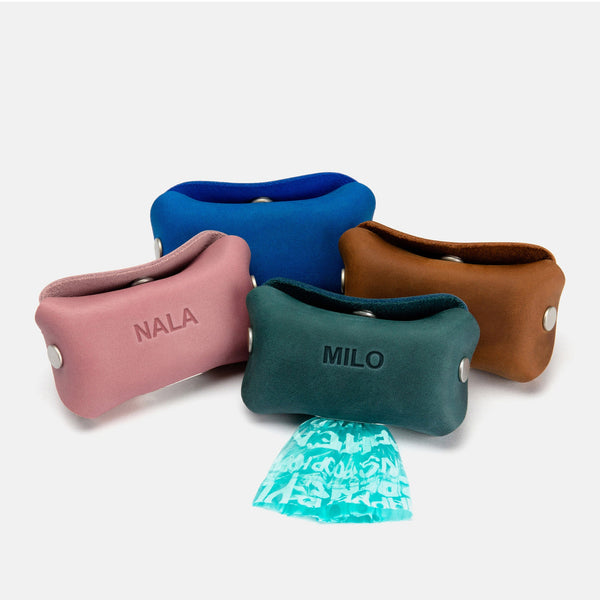 Leather Pet Waste Bag Dispenser